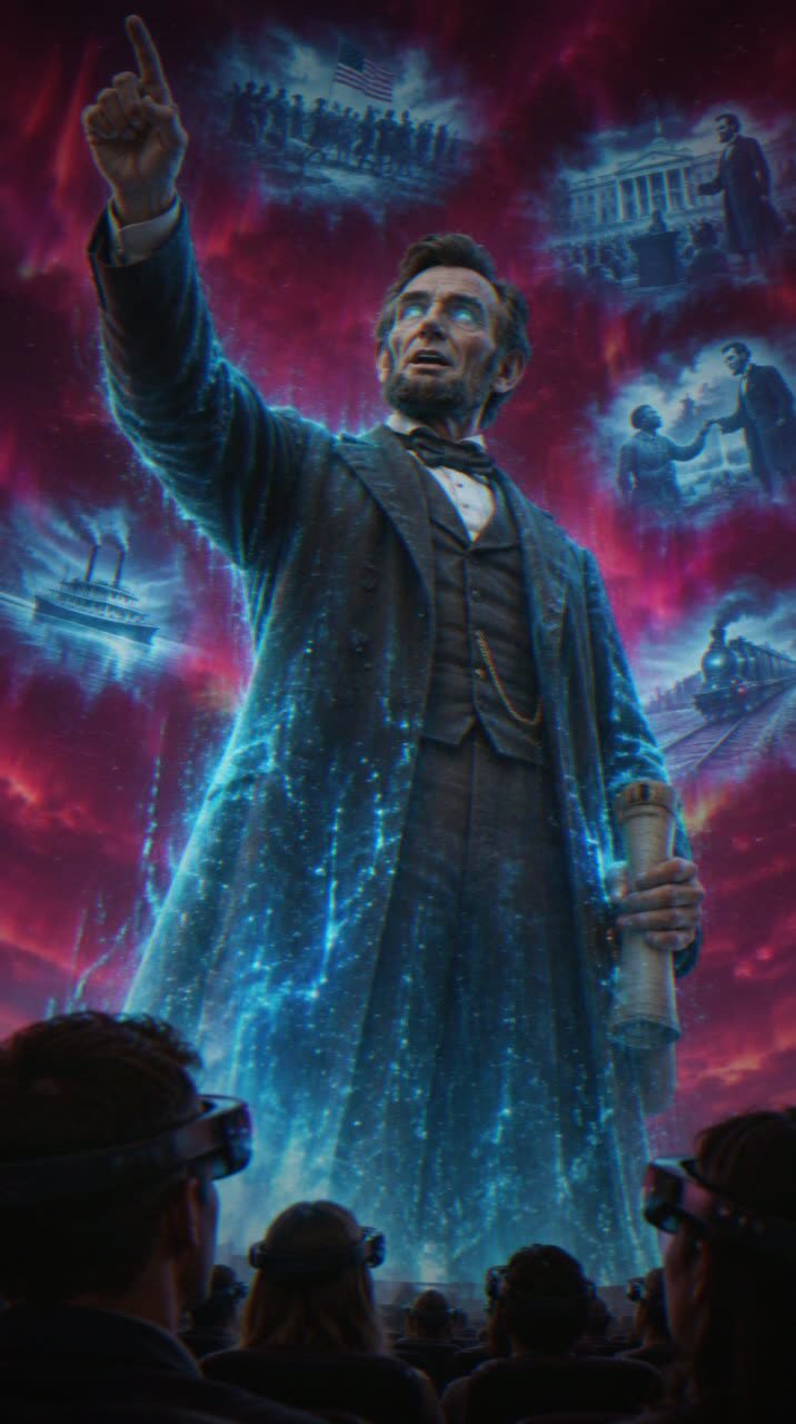 Concept: looking up at the living statue from the audience